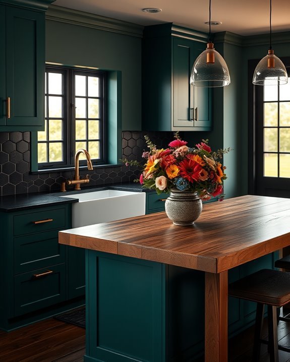bold kitchen color contrasts
