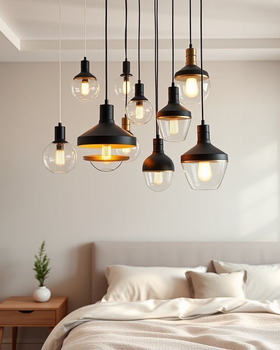 bold layered lamp arrangements