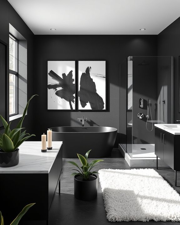 bold monochrome art statement