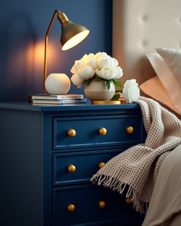 bold navy nightstands elevate style