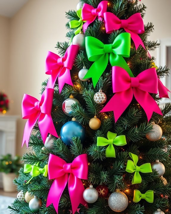 bold neon christmas decor