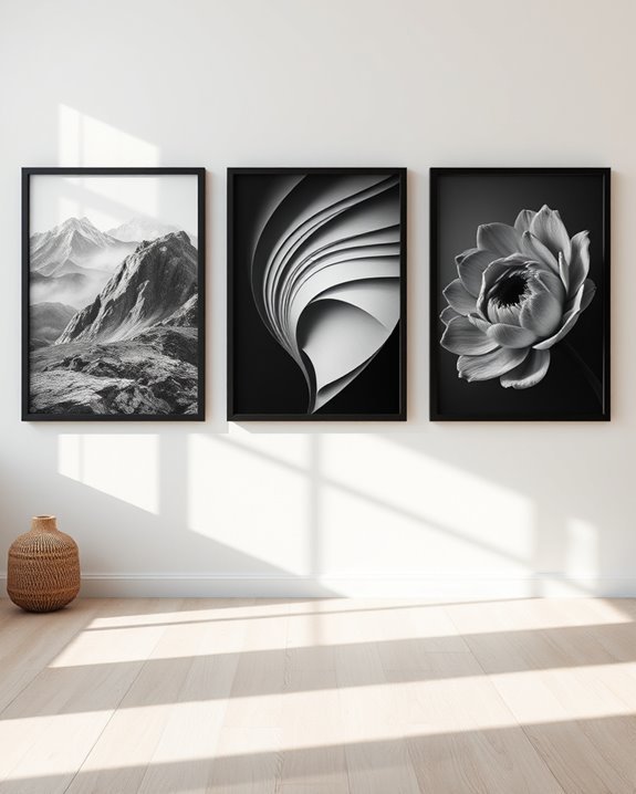bold oversized black and white photography