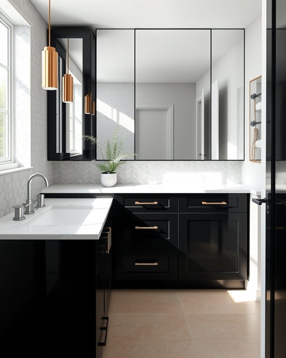 bold patterns enhance bathrooms