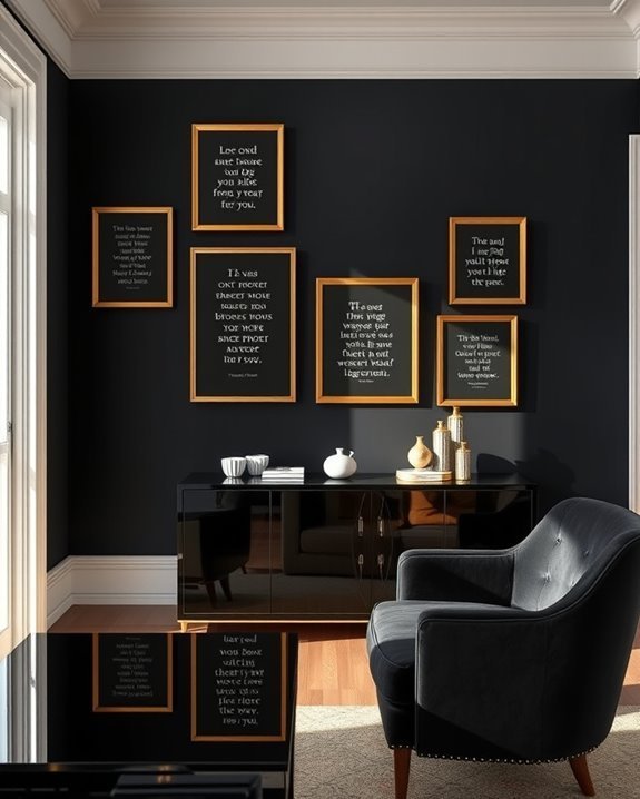 bold quotes enhance decor