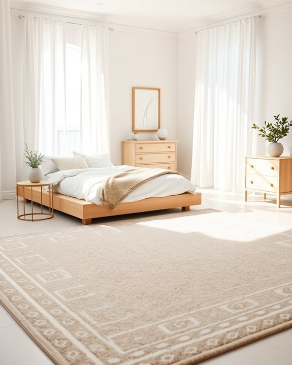 bold rug anchors space