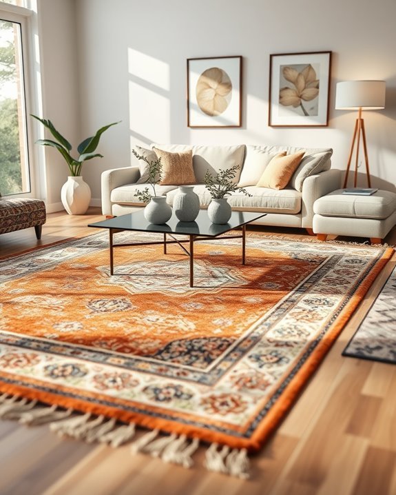bold rugs enhance room aesthetics