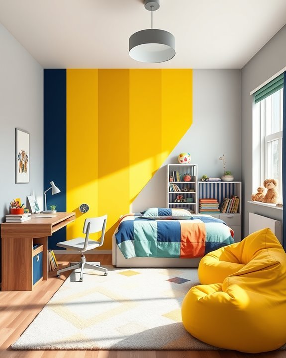 bold stripe room accents