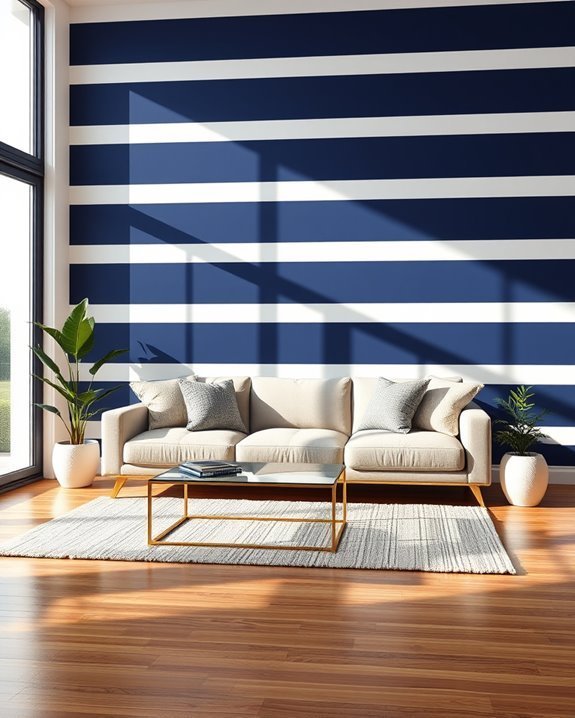 bold striped wall decor