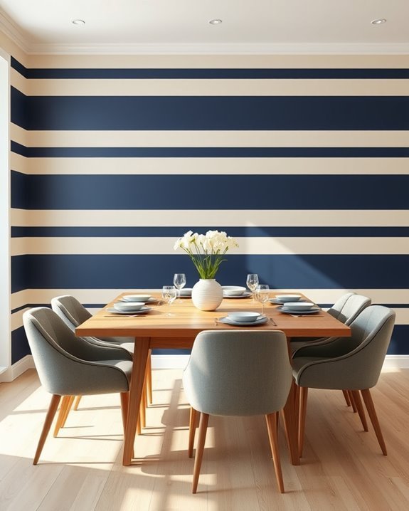 bold striped wall patterns