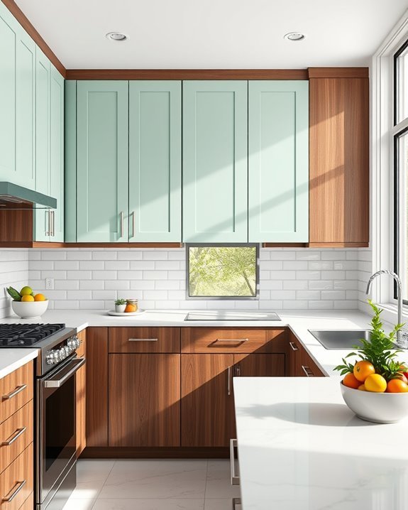 bold two tone kitchen designs