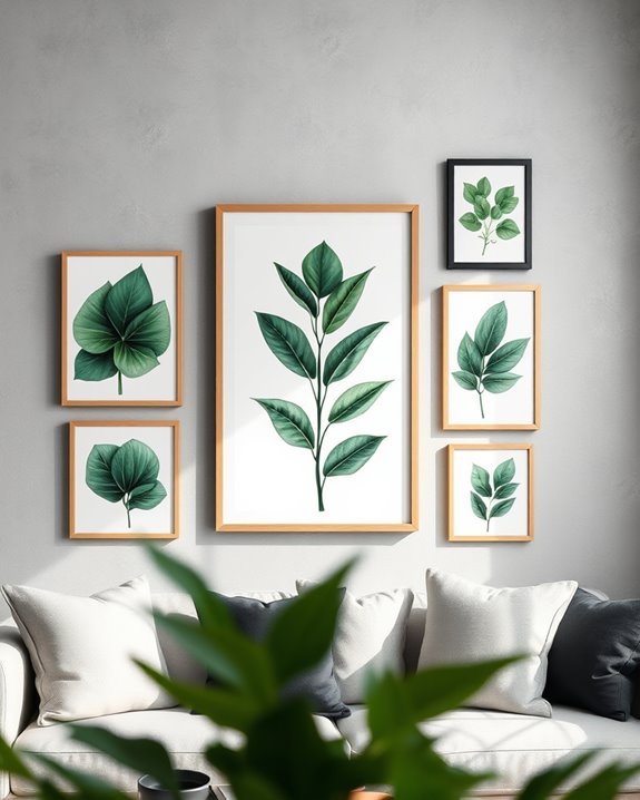 botanical art enhances decor