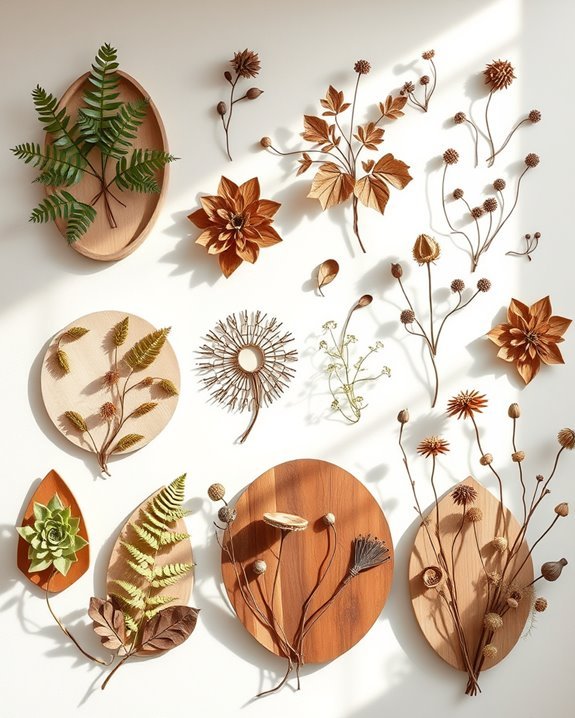 botanical inspired wall sculptures