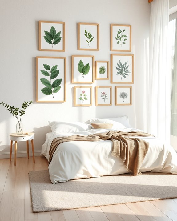 botanical prints enhance decor