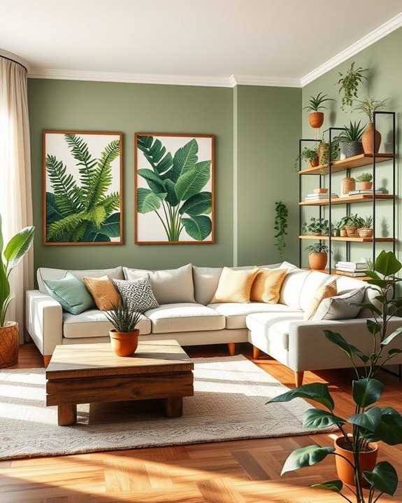 botanical prints enhance decor