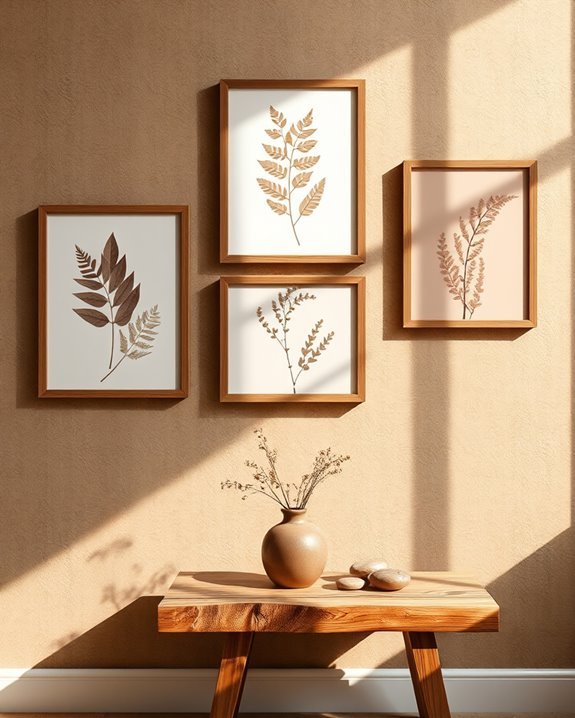 botanical prints enhance decor