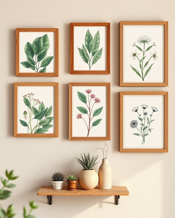 botanical prints for decor