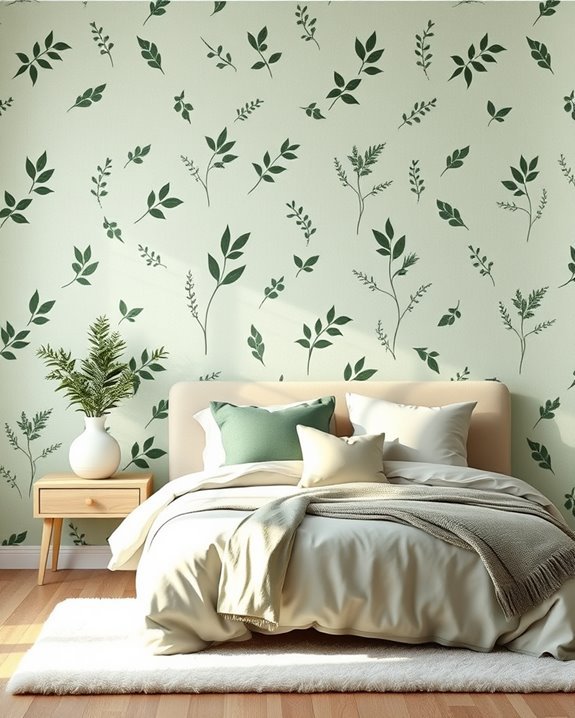 botanical silhouettes for bedrooms