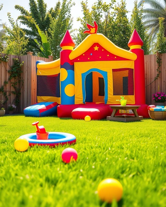 bounce house backyard fun