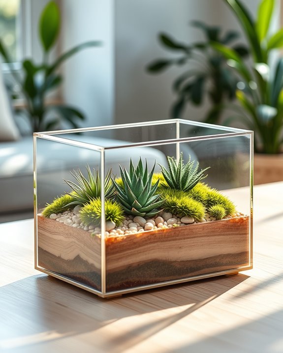 boxed terrarium display ideas