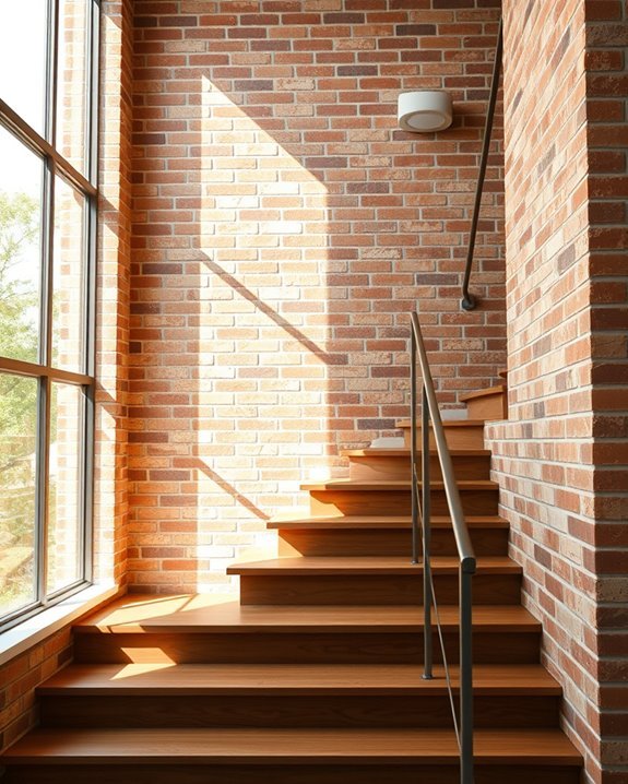 brick facade staircase elegance