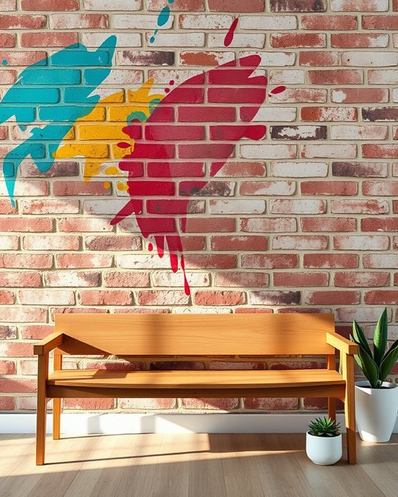 brick wall artistic murals