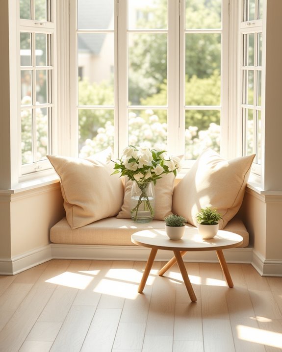 bright airy bay window