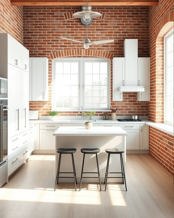 bright airy kitchen contrast