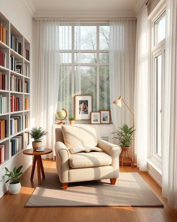 bright airy reading sanctuary