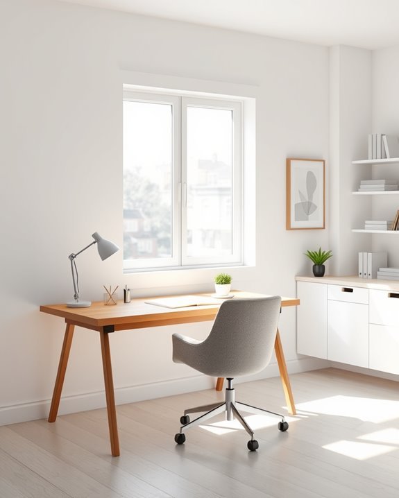bright and airy workspace