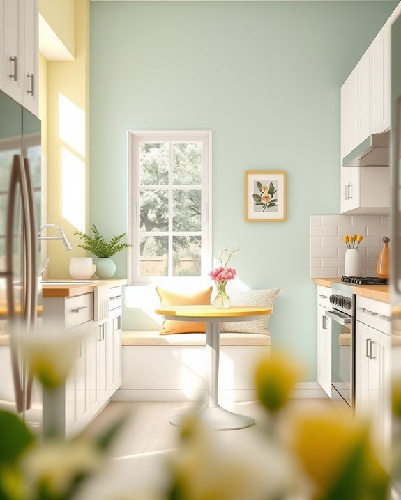 bright cheerful kitchen colors