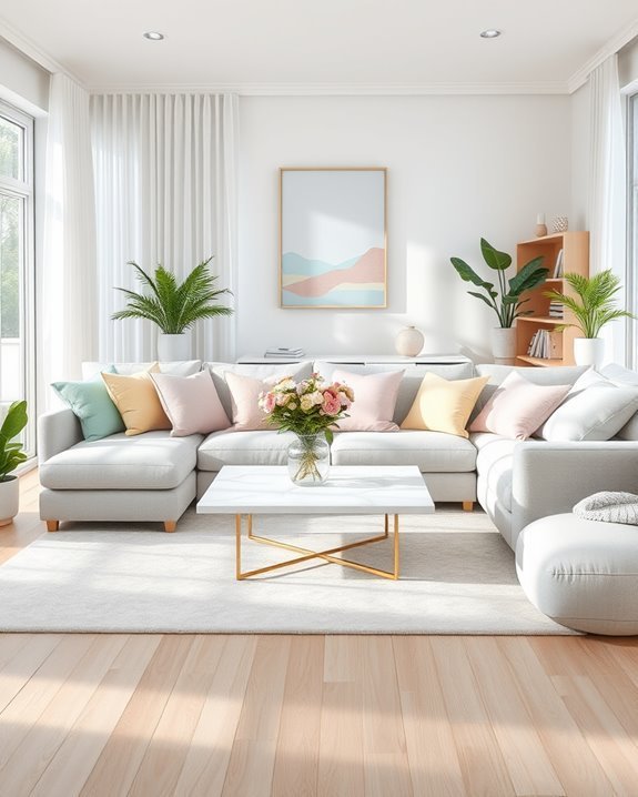 bright pastel scandinavian decor