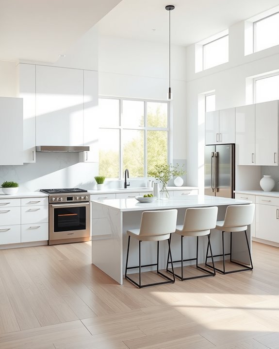 bright spacious airy kitchen