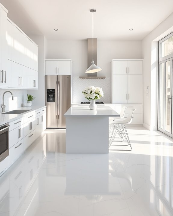 bright white kitchen design
