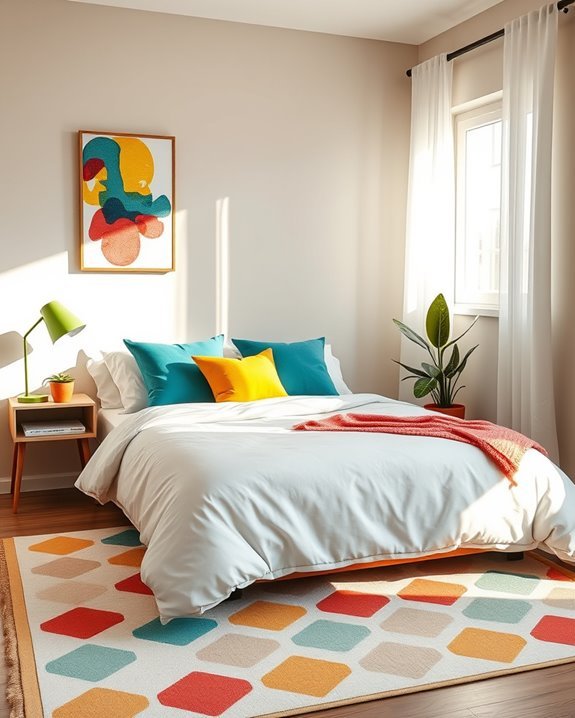 brighten bedroom with accents