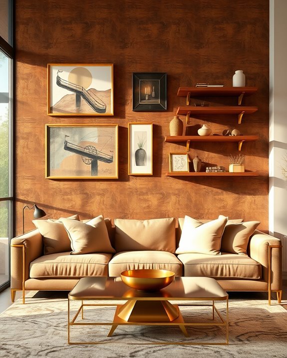 brown and gold elegance