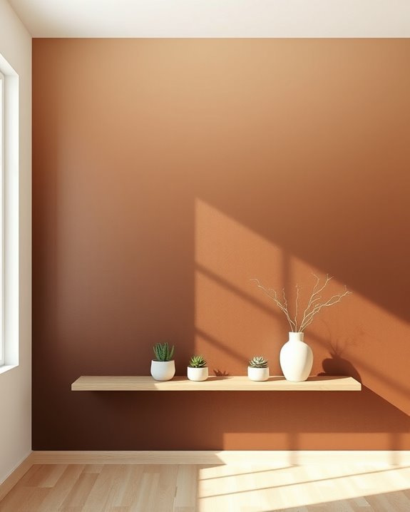 brown gradient wall transformation