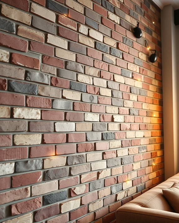 built in brick wall lighting