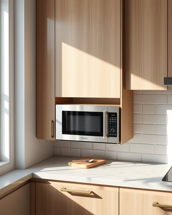 built in microwave space saving solution