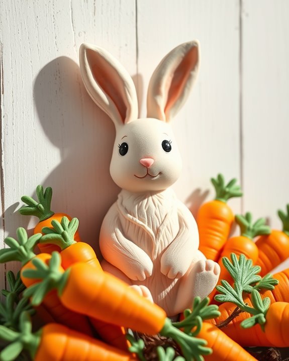 bunny and carrot art