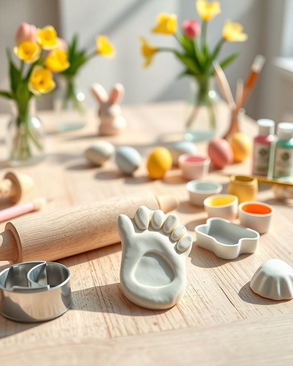 bunny footprint keepsake craft