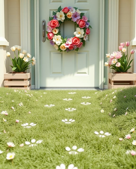 bunny paw print pathway