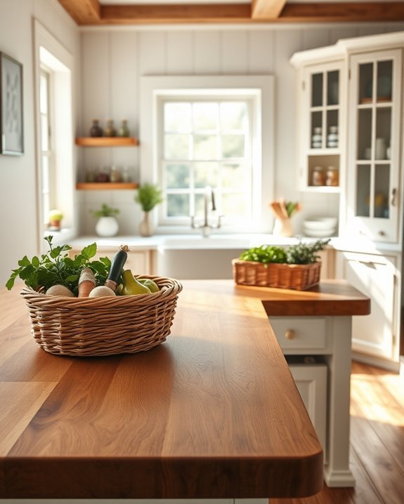 butcher block countertop charm