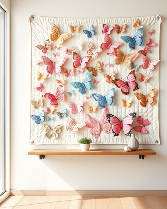 butterfly quilt wall art