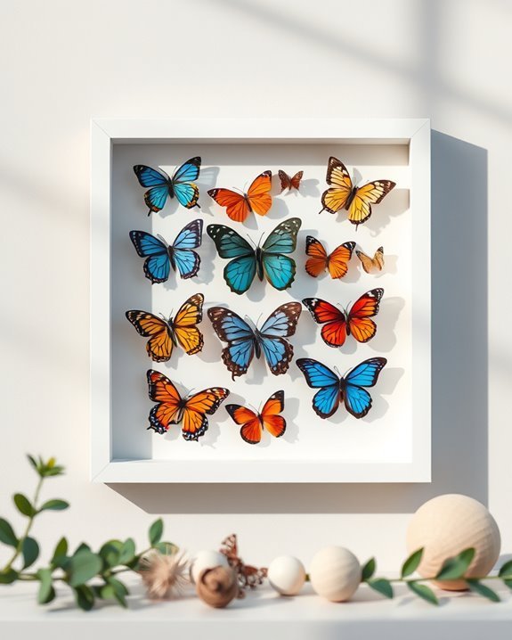 butterfly wall decor display
