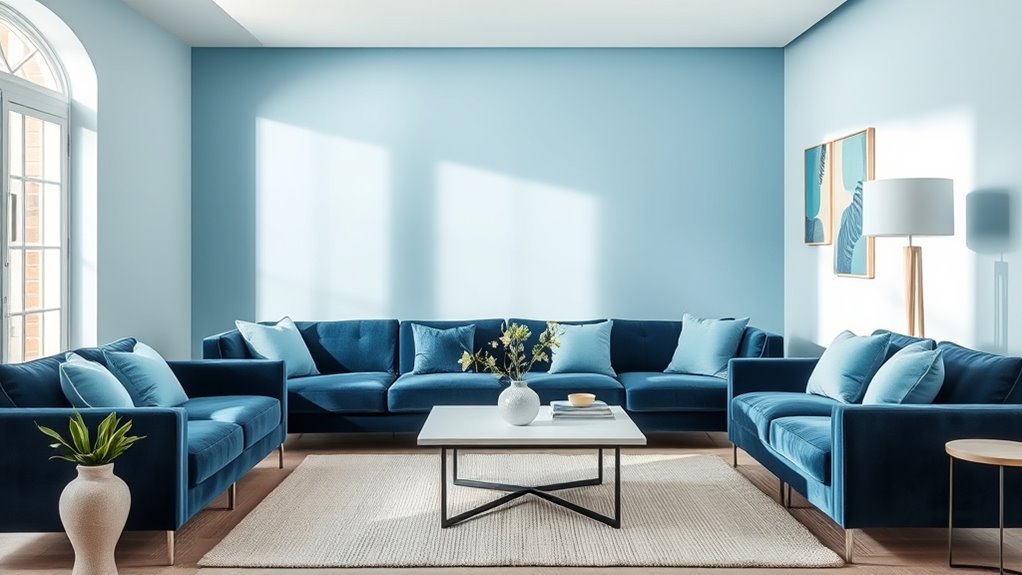 calm and inviting blue decor