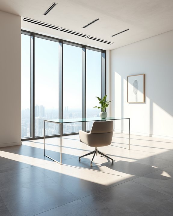 calm focused minimalist office