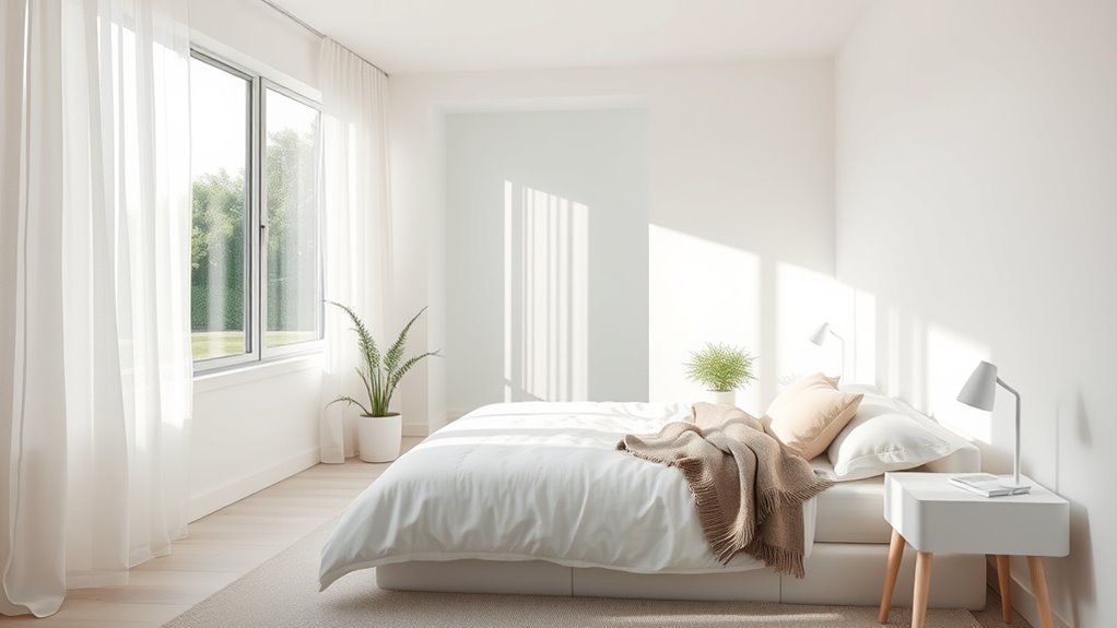 calm white bedroom designs