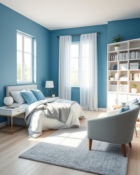 calming cerulean bedroom retreat