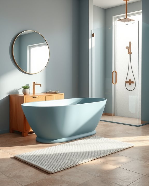 calming dusty blue sanctuary