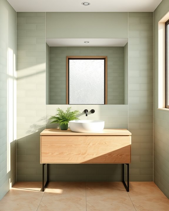 calming green and earthy tiles